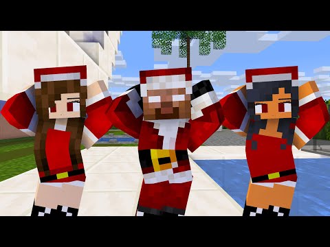 MONSTER SCHOOL : CHICKEN WING MEME MERRY CHRISTMAS APHMAU, JULIA, HEROBRINE - MINECRAFT ANIMATION