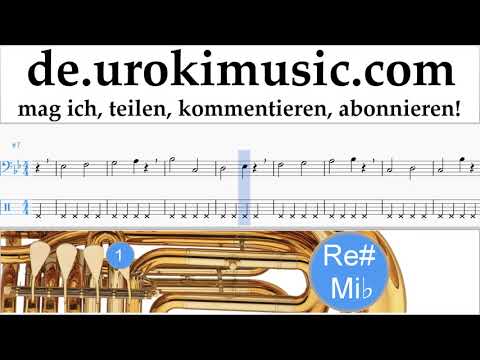 Tuba Lernen Major Lazer & DJ Snake - Lean On Tabulatur Teil#1 Übungen um-i995