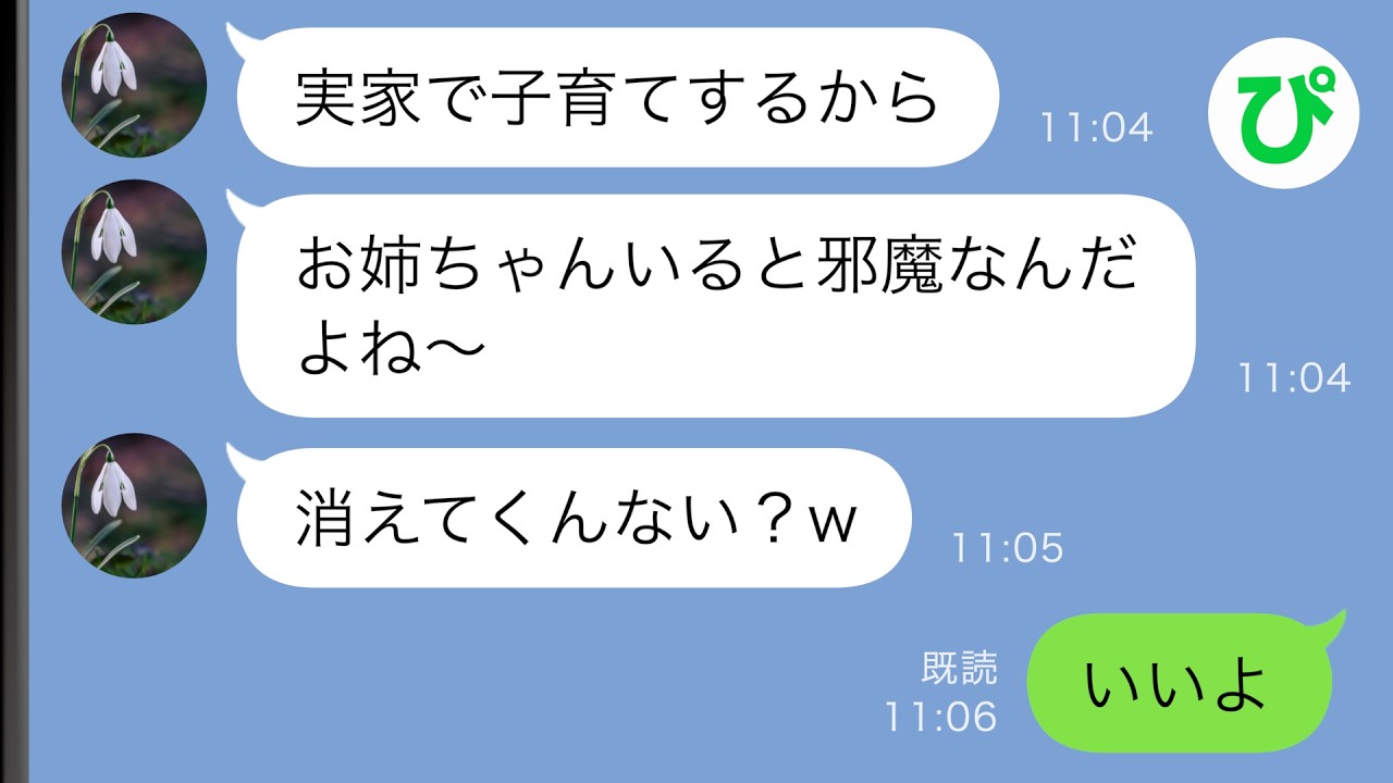 【LINE】私を追い出して実家を奪ったシンママ妹が双子出産後に「助けて…」→その時、実家はとんでもない事になっていたｗ【スカッと修羅場】