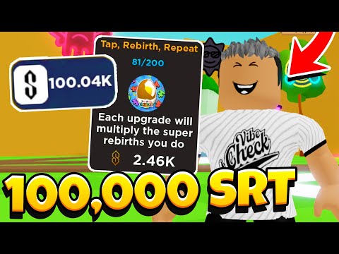 SPENDING OVER 100,000 SUPER REBIRTH TOKENS W/ SnugLife | Tapping Simulator