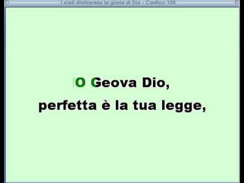 Cantico 105 I cieli dichiarano la gloria di Dio - Karaoke