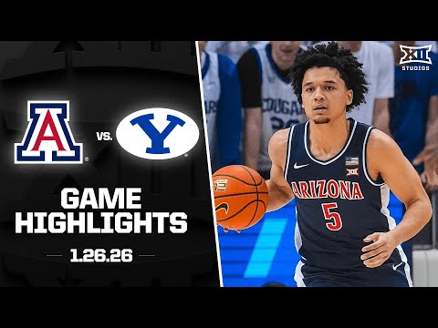 #1 Arizona vs. #13 BYU Game Highlights | 2025-26 Big 12 Men's Basketball