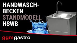 Lave-mains - Acier inoxydable - avec commande au pied, distributeur de savon
