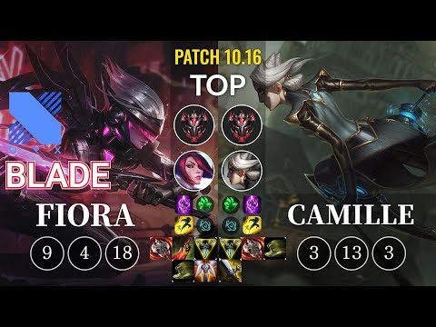 DRX Blade Fiora vs Camille Top - KR Patch 10.16