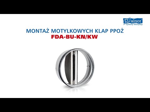 Montaż motylkowych klap przeciwpożarowych FDA-BU-KN/KW - zdjęcie