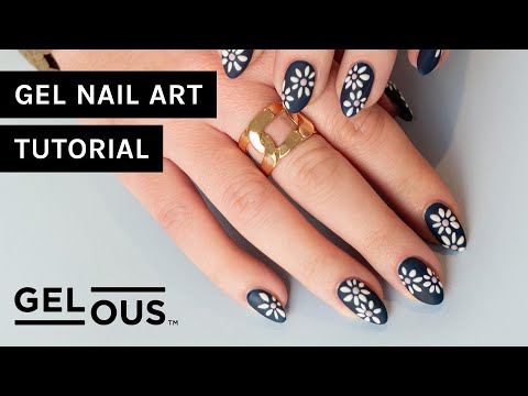 How To Paint This Matte Flowers Gel Manicure | Gel Nail Art Tutorial | Gelous Gel Nail Polish