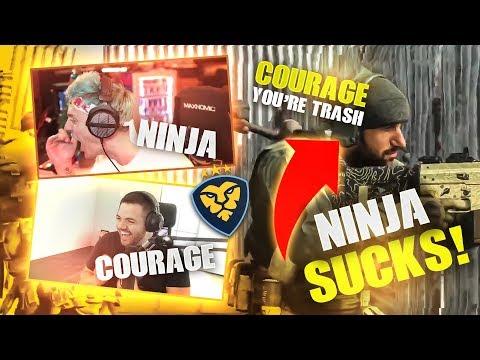 NINJA & COURAGE DESTROY TRASH TALKERS IN 2v2 GUNFIGHT! (Modern Warfare)