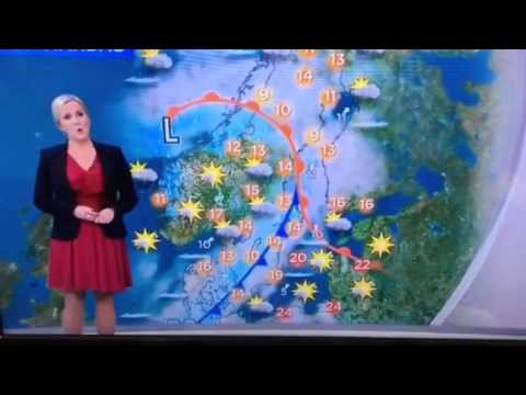 Visa hela Ulrikas snygga ben på TV4 Väder!