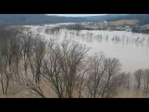 Flooding Submerges Streets in Greenup County, Kentucky