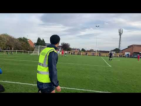 Some substitutes warming up, but Beverley town get a goal