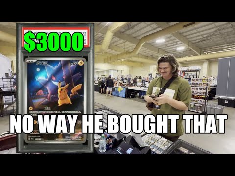 He Really Bought the Gengar Pikachu PSA 10?! 😳 | Vendor POV | Sports Wax Day 2 #pokemon #vendorpov