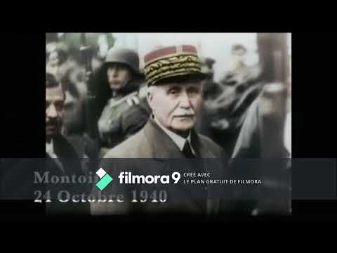 Montoire Arrivée  de Pétain, rencontre avec Hitler