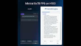 Mixtral 8x7B FP8 on H100 with Friendli Engine #shorts #mixtral #vllm