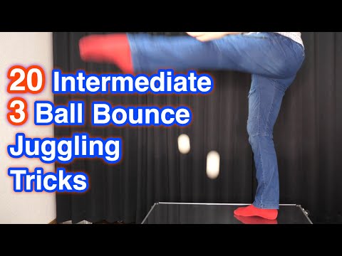 20 Intermediate 3 ball bounce juggling tricks