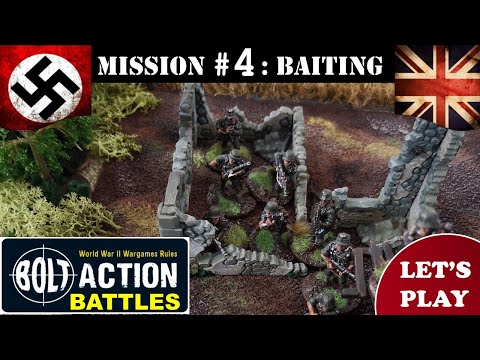 Bolt Action Battle Report #4: Baiting reserves. Germans Vs British Let's Play
