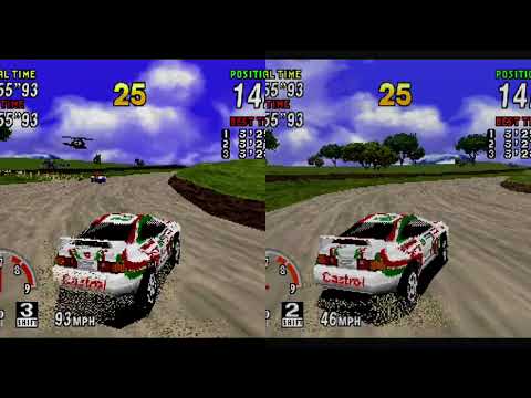 Comparison: Sega Rally Plus NetLink Edition / Sega Rally (Plus PS2 version)