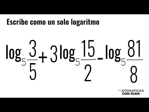 OPERACIONES CON LOGARITMOS. Escribe como un solo logaritmo.