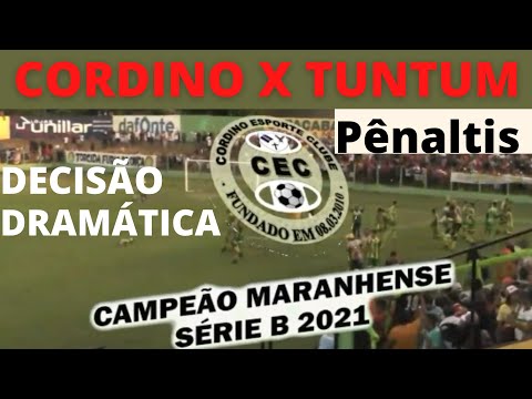 CORDINO CAMPEÃO MARANHENSE SÉRIE B 2021/ Decisão nos pênaltis contra Tuntum.