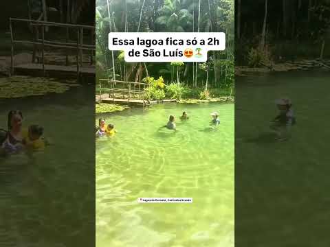 “Você já ouviu falar da Lagoa do Coroatá em Cachoeira Grande-MA? 😍 Um paraíso natural!”