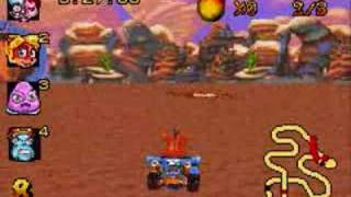 Crash Nitro Kart GBA Unlocking Fake Crash