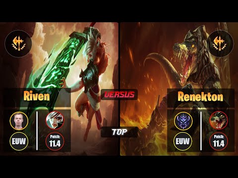 Wunder RIVEN (Top) [Conqueror] VS RENEKTON - Diamond EUW Patch 11.4