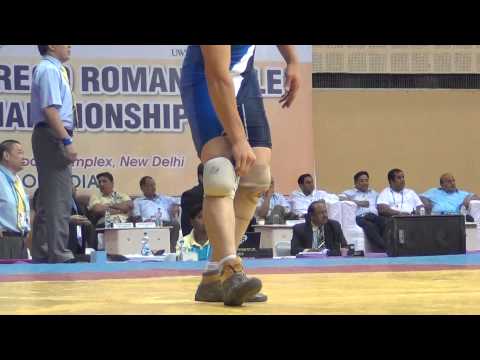 Asian cadet FS & GR 2015 : 85kg GR final KAZ vs IRI Gobuznyak vs Yousefi