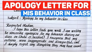 How to write an apology letter to your teacher