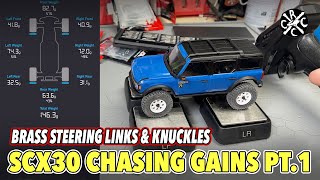 SCX30 Chasing Gains Pt. 1: Injora Brass Steering Links & Knuckles