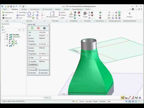 PTC Creo Elements Direct Modeling Express | rund auf eckig #3