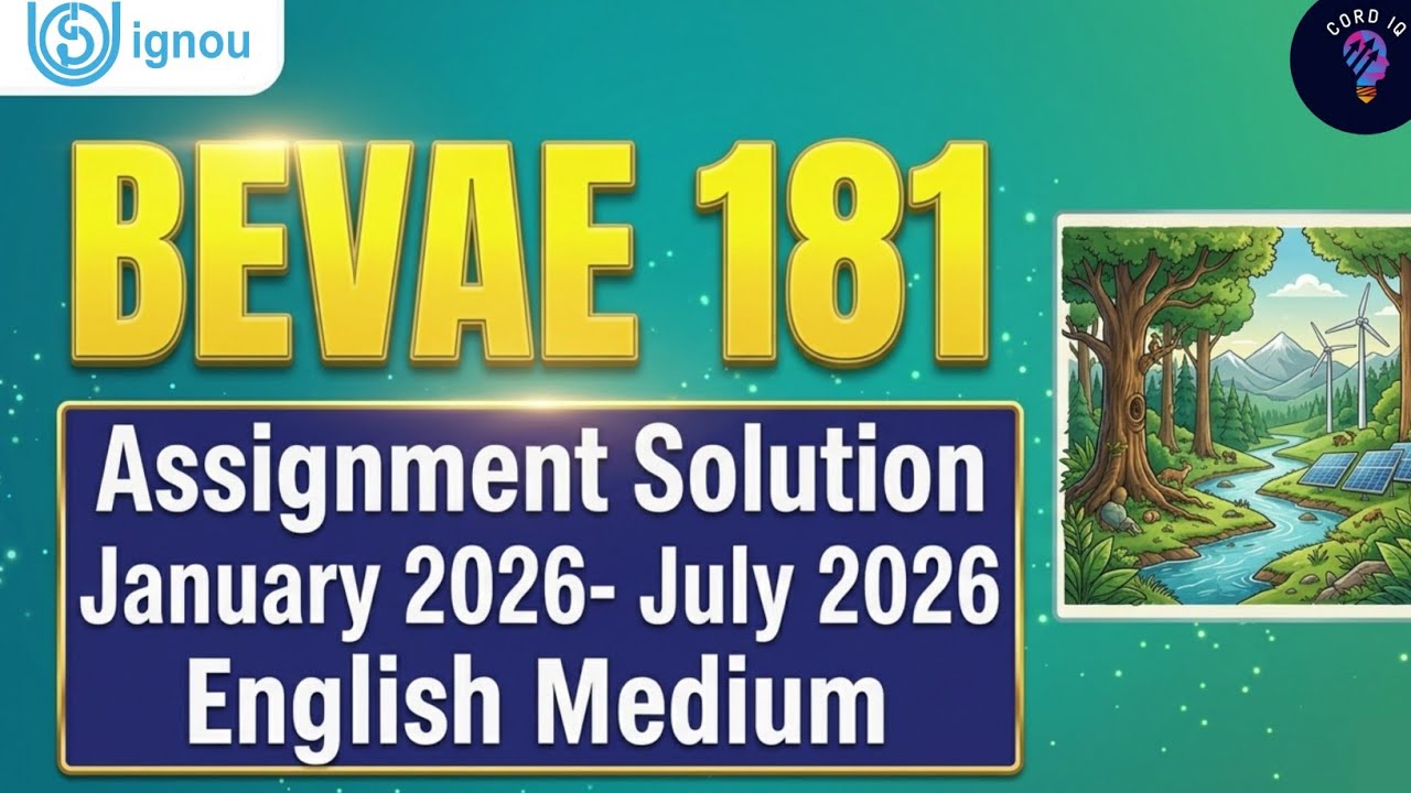 BEVAE 181 Assignment Solution | bevae 181 assignment solution in english