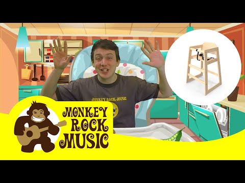 Sitting in My Highchair | Monkey Rock Music | Kids Dance Songs & Nursery Rhymes