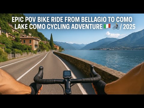 Epic POV Bike Ride from Bellagio to Como | Lake Como Cycling Adventure 🇮🇹🚴‍♂️ // 2025