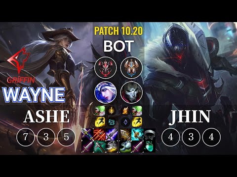 GRF Wayne Ashe vs Jhin Bot - KR Patch 10.20