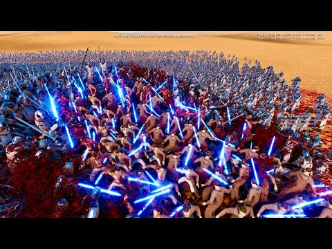 500 Jedi, 200000 Spartans & 20000 Persians Vs 500000 Heavy Knights Ultimate Epic Battle Simulator 2