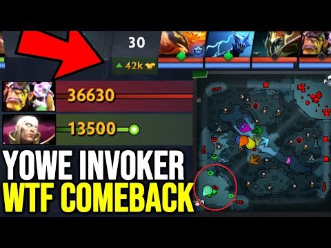 43K Gold Lead Insane Megacreeps WTF Comeback - YOWE Invoker God vs NiP.Ace 8-Slotted Alchemist