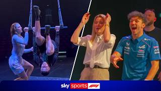 Isack Hadjar & Pierre Gasly become Cirque du Soleil performers for the day!