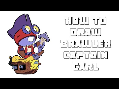 How To Draw Brawler Captain Carl - Brawl Stars Step by Step