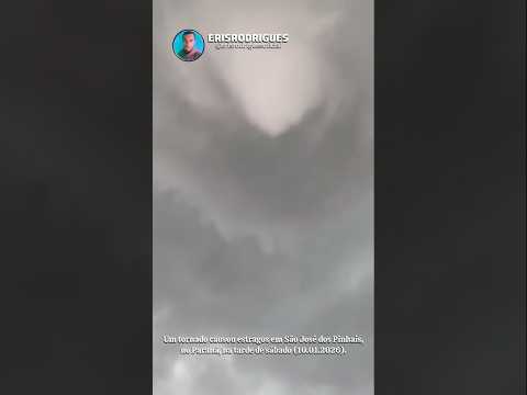 Um tornado causou estragos em São José dos Pinhais, no Paraná. #tornado #paraná #brasil