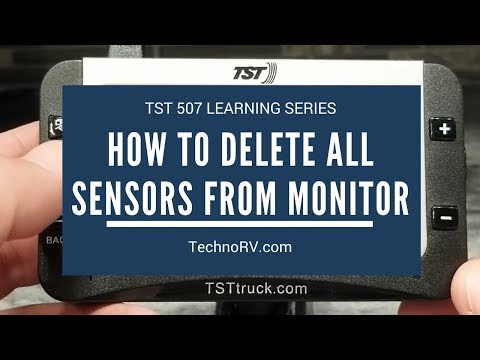 TechnoRV TST 507 Learning Series: How to Delete All Sensors from the  Monitor at the Same Time