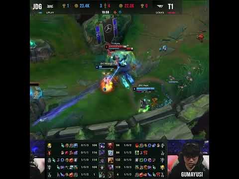 T1 Dominates JDG's Bot Lane (2022) | League of Legends Esports Moments #shorts
