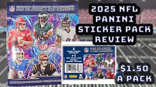 2025 NFL Panini Sticker Pack Review! 1 Card + 5 Stickers!