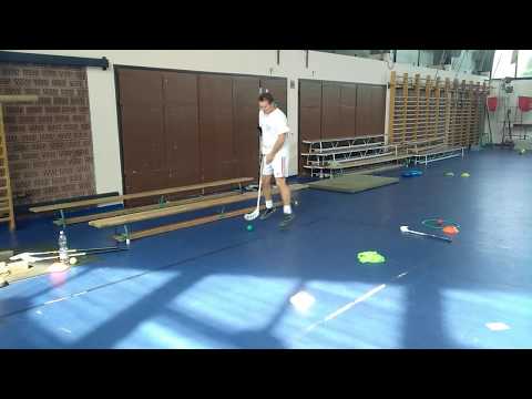 Floorball dribbling exercise for beginners I.