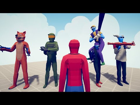 SPIDERMAN vs EVERY FUNNY UNIT | TABS Unit Creator | Totally Accurate Battle Simulator TABS