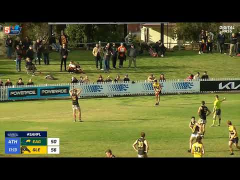 Round 12 SANFL Snapshot - Eagle Tyson Stengle nails a set shot checkside