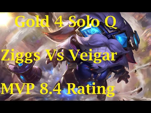 MVP Ziggs Vs Viegar Mid Gold 4 Solo Q Full Match