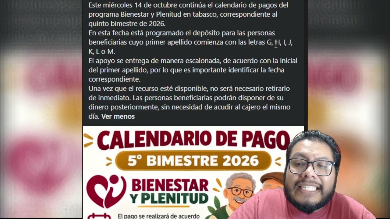 ¡HOMBRES DE 63 y 64 AÑOS! ya esta el pago de bienestar y plenitud, NO SE TE PASE octubre 2026