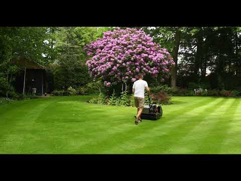 The Allett Buffalo 24 Striping Up A Home Lawn in London