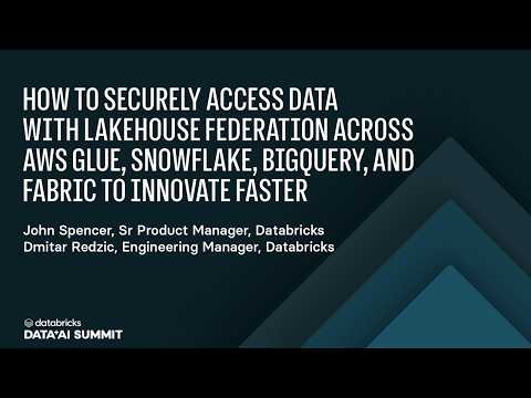 Watch: How to Securely Access data with Lakehouse Federation