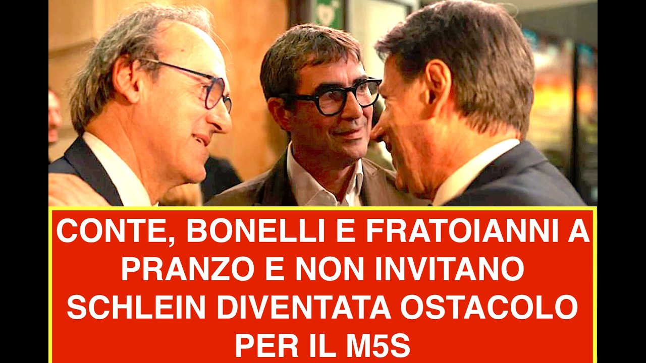 CONTE, BONELLI E FRATOIANNI A PRANZO E NON INVITANO SCHLEIN DIVENTATA OSTACOLO PER IL M5S