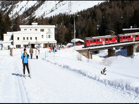 090 Morteratsch winter 2010, 100 years Bernina - NICE WINTER on RHB RAILWAY